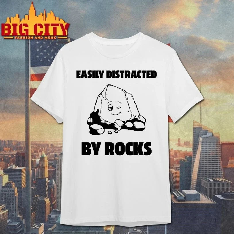 Easily Distracted By Rocks shirt Unisex T-shirt, Sweatshirt, Hoodie, Long Sleeve Tee - T-Shirt, Sweatshirt, Hoodie