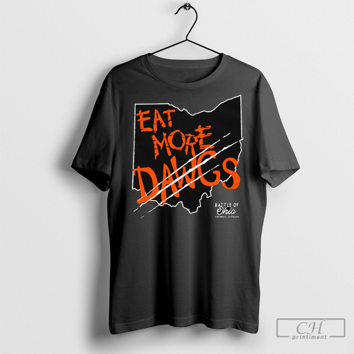 Eat More Dawgs The Battle Of Ohio Cincinnati Vs Cleveland Shirt Tee Unisex T-shirt, Sweatshirt, Hoodie, Long Sleeve Tee - T-Shirt, Sweatshirt, Hoodie