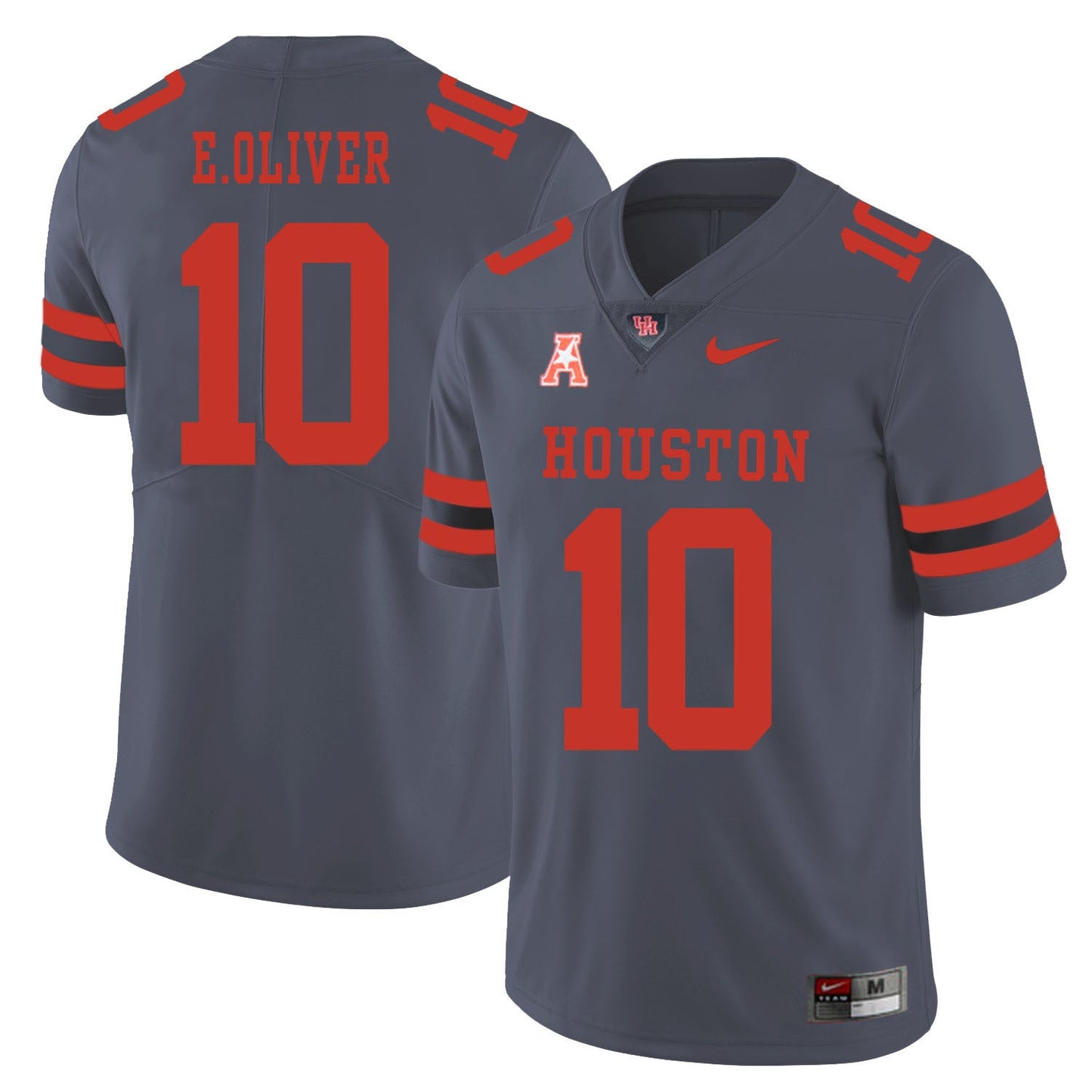 Ed Oliver 10 Gray College Football Jersey football jersey product view 1
