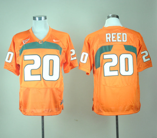 Ed Reed 20 Orange Style 2 College Football Jersey football jersey product view 1