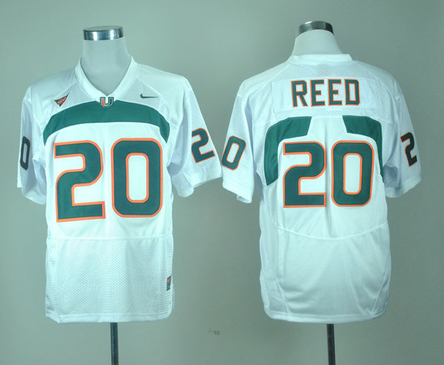 Ed Reed 20 White 1 College Football Jersey football jersey product view 1