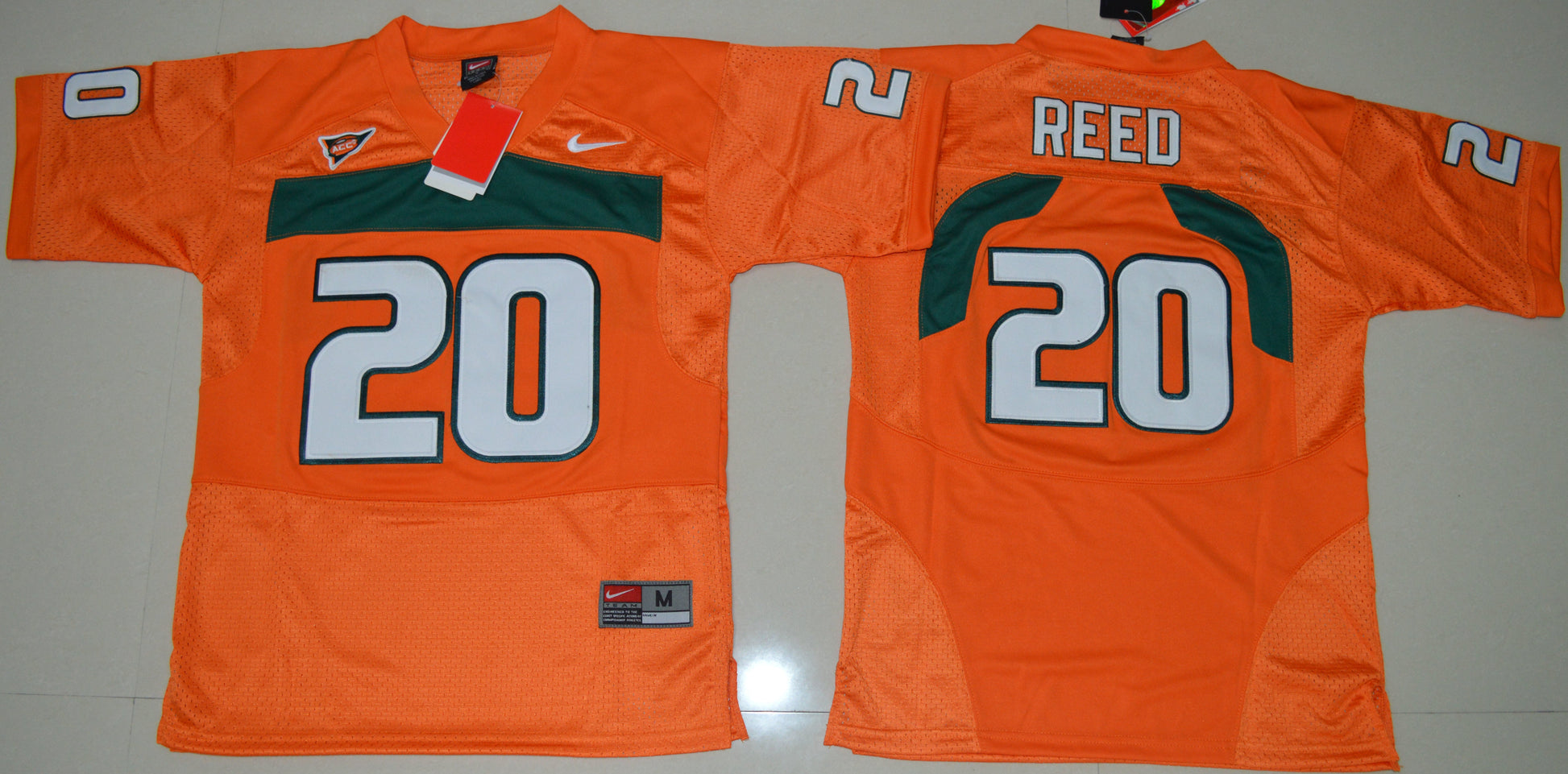 Ed Reed 20 Youth Orange College Football Jersey football jersey product view 1