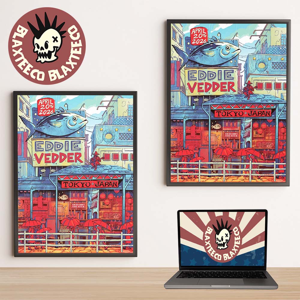 Eddie Vedder Tokyo Japan 2026 Venue Poster At Tokyo Garden Theater On April 20 2026 Home Decor Poster Canvas - T-Shirt, Sweatshirt, Hoodie