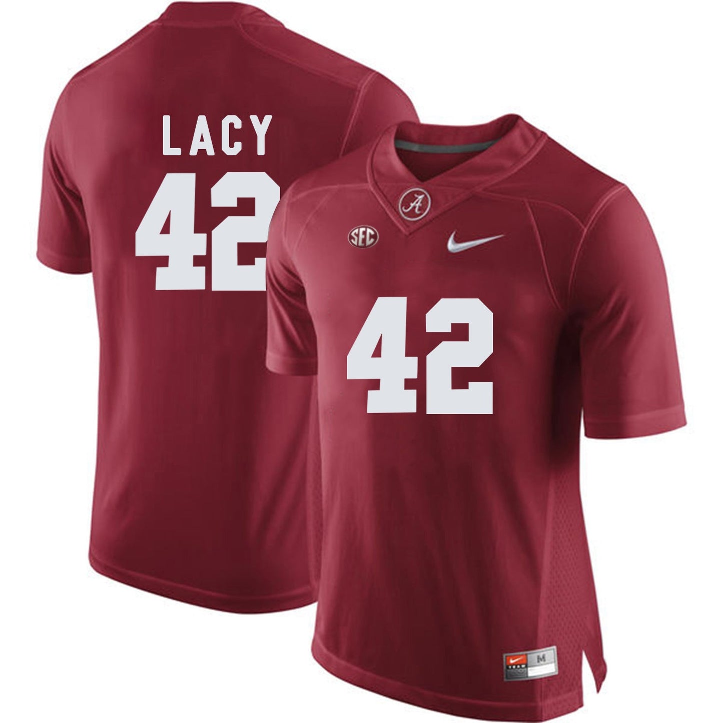 Eddie Lacy 42 Crimson College Football Jersey football jersey product view 1