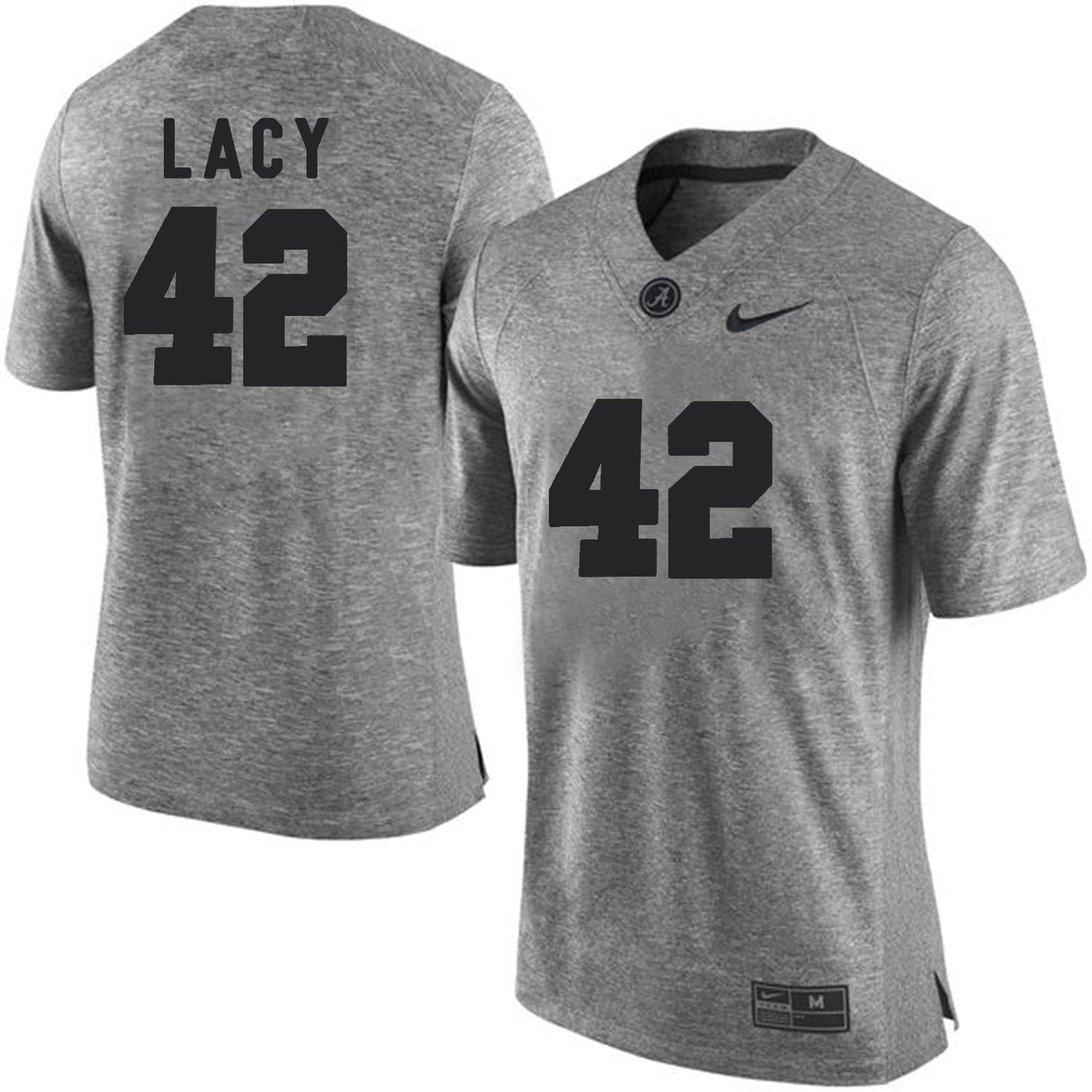 Eddie Lacy 42 Gray College Football Jersey football jersey product view 1