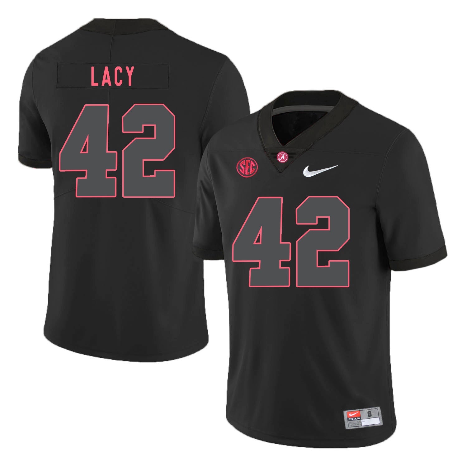 Eddie Lacy 42 Lights Out .2jpg College Football Jersey football jersey product view 1
