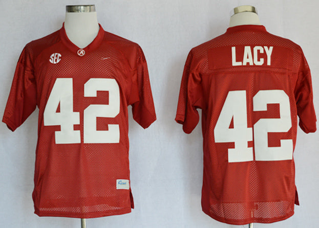 Eddie Lacy 42 Red College Football Jersey football jersey product view 1