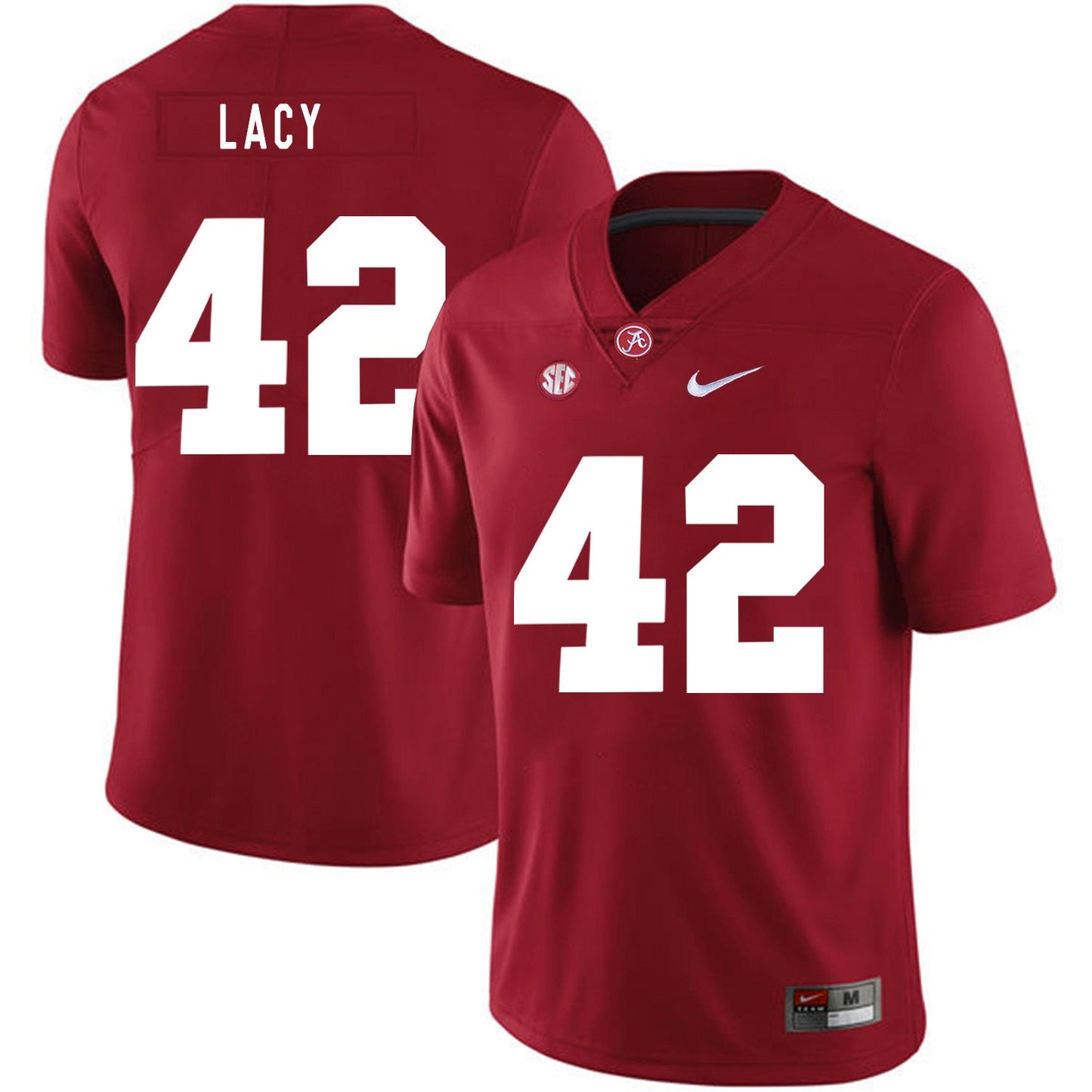 Eddie Lacy 42 Red .2jpg College Football Jersey football jersey product view 1