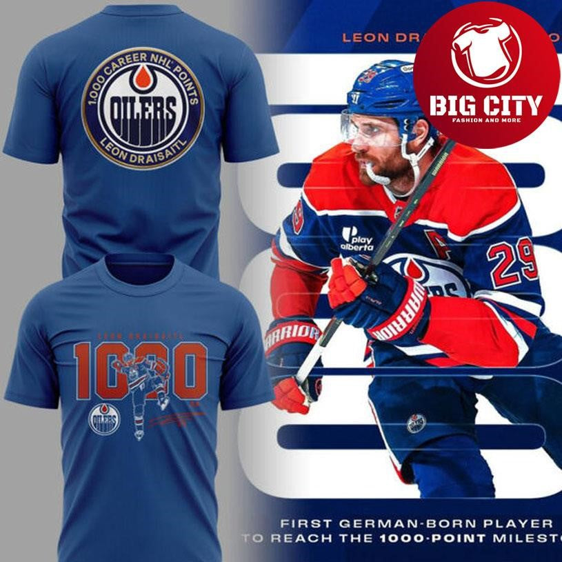Edmonton Oilers 1000 Career Points Two Sided Shirt Unisex T-shirt, Sweatshirt, Hoodie, Long Sleeve Tee - T-Shirt, Sweatshirt, Hoodie