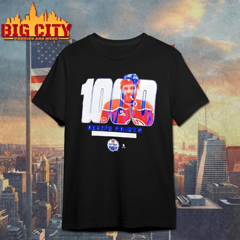Edmonton Oilers Leon Draisaitl 1000 Career Points Legacy Signature Shirt Unisex T-shirt, Sweatshirt, Hoodie, Long Sleeve Tee - T-Shirt, Sweatshirt, Hoodie