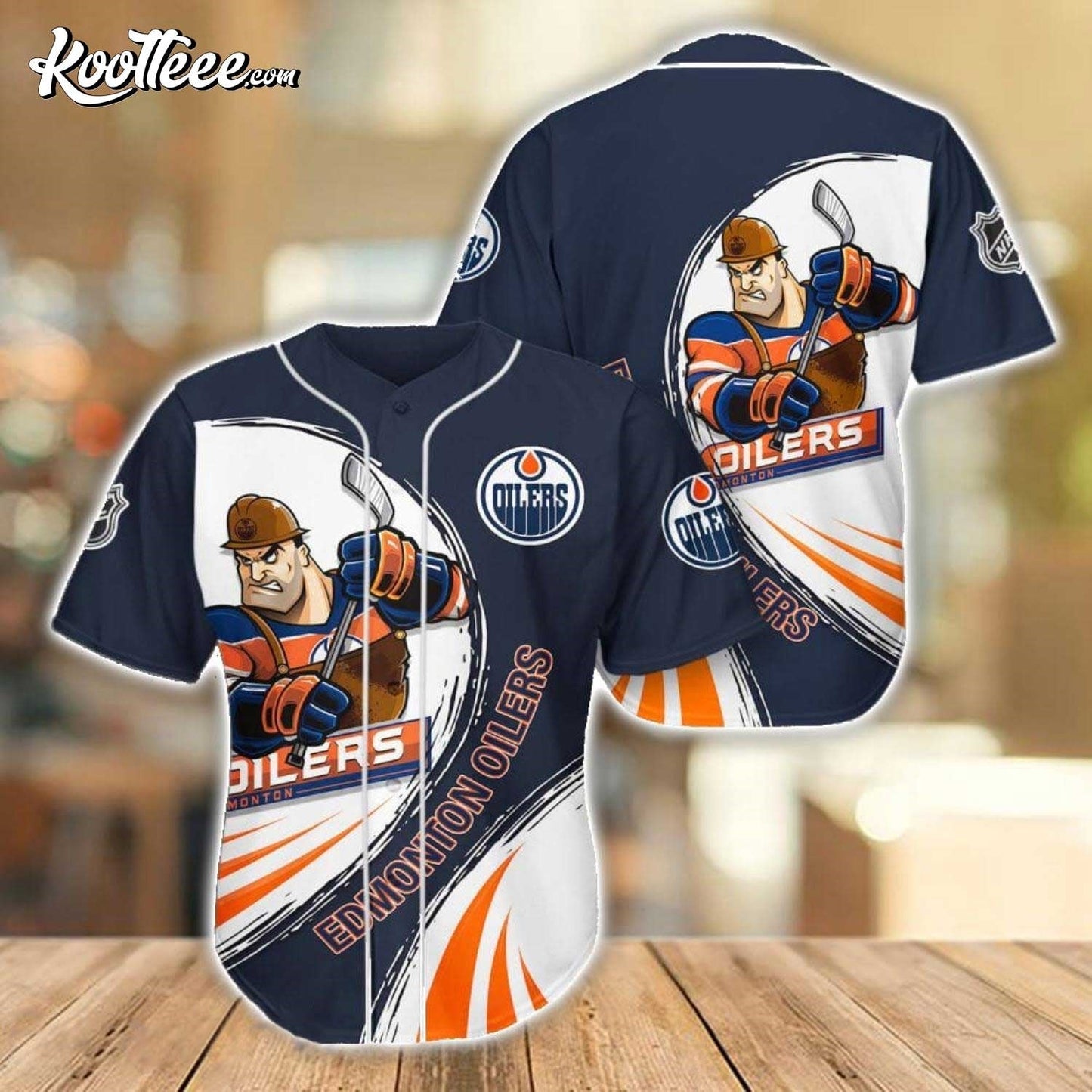 Edmonton Oilers Sport Team Gift Baseball Jersey baseball jersey product view 1