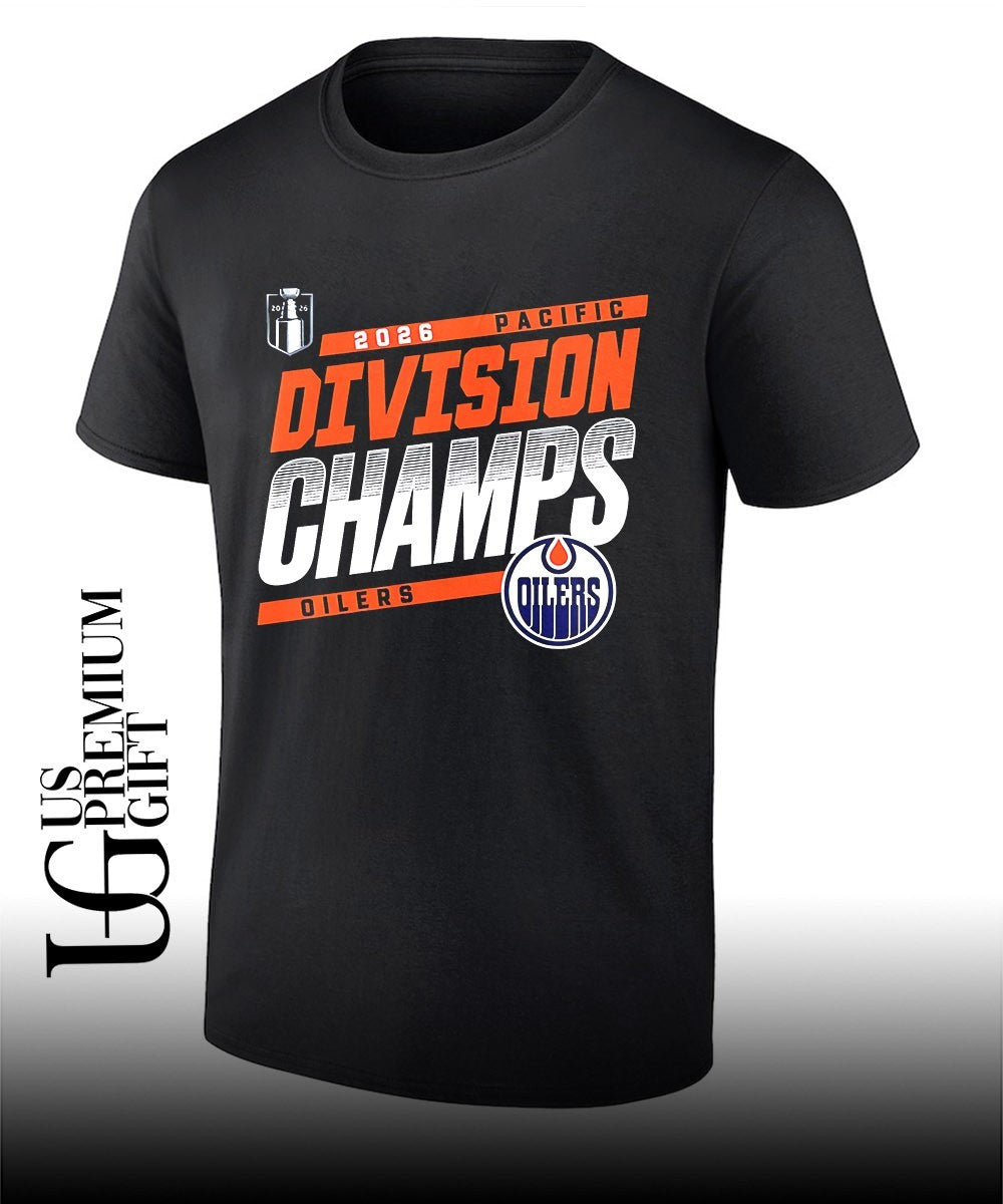 Edmonton Oilers hockey 2026 Pacific Division Champions shirt Unisex T-shirt, Sweatshirt, Hoodie, Long Sleeve Tee - T-Shirt, Sweatshirt, Hoodie