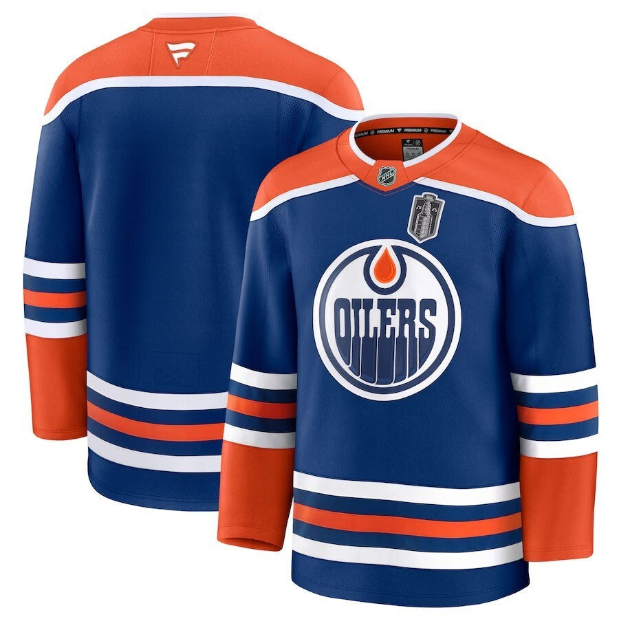 Edmonton Oilers Fanatics 2025 Stanley Cup Final Home Premium Jersey - Royal Hockey Jersey hockey jersey product view 1