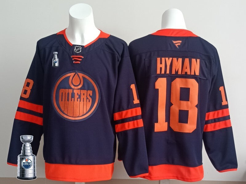 Edmonton Oilers #18 Zach Hyman Oilers Champion Edition Style 5 Hockey Jersey hockey jersey product view 1