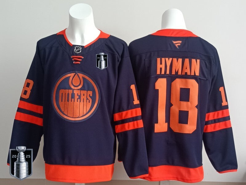 Edmonton Oilers #18 Zach Hyman Oilers Champion Edition Style 6 Hockey Jersey hockey jersey product view 1