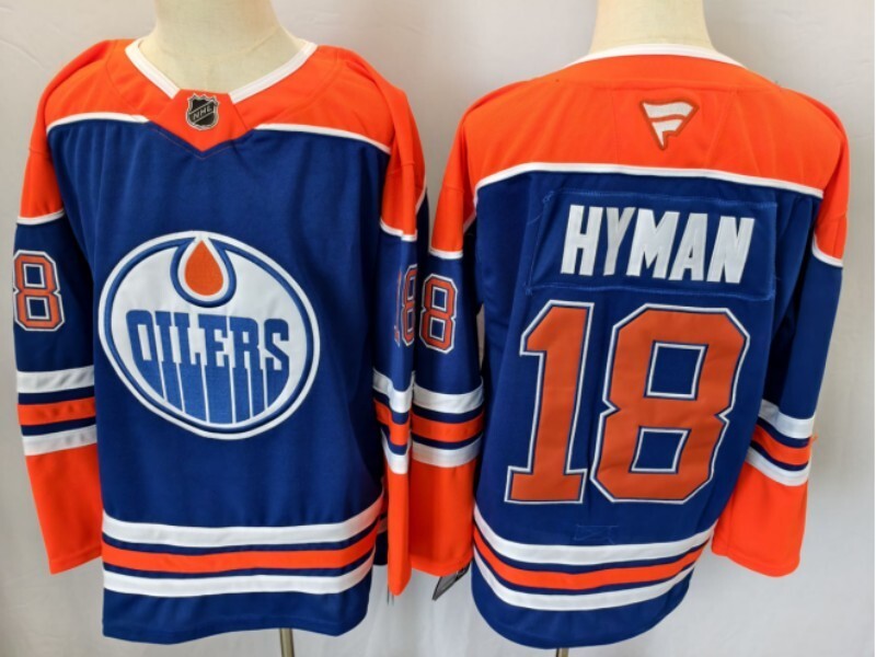 Edmonton Oilers #18 Zach Hyman Oilers Style 1 Hockey Jersey hockey jersey product view 1