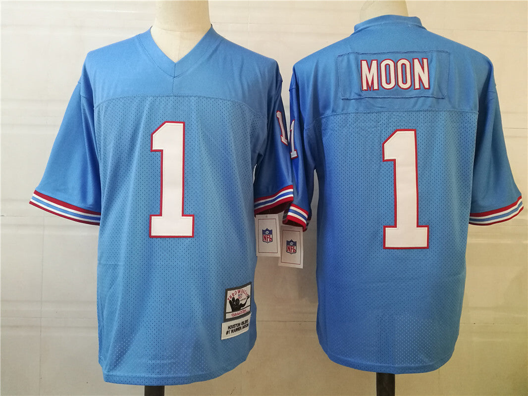 Edmonton Oilers #1 moon Football Jersey football jersey product view 1