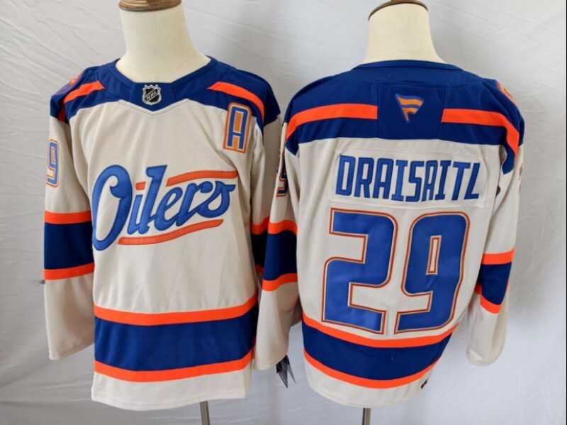 Edmonton Oilers #29 Leon Draisaitl Oilers 100 Hockey Jersey hockey jersey product view 1