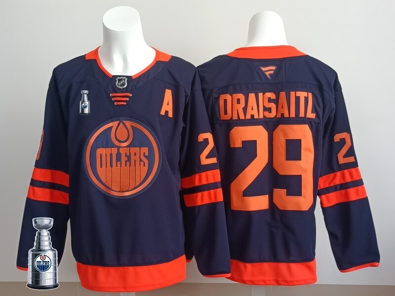 Edmonton Oilers #29 Leon Draisaitl Oilers Champion Edition Style 11 Hockey Jersey hockey jersey product view 1