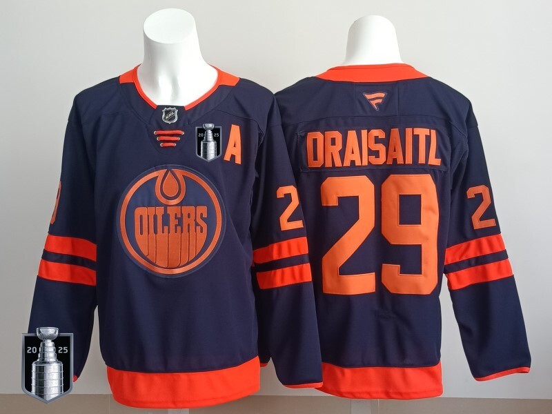 Edmonton Oilers #29 Leon Draisaitl Oilers Champion Edition Style 13 Hockey Jersey hockey jersey product view 1