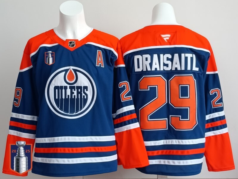 Edmonton Oilers #29 Leon Draisaitl Oilers Champion Edition Style 2 Hockey Jersey hockey jersey product view 1