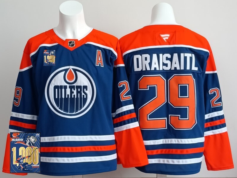 Edmonton Oilers #29 Leon Draisaitl Oilers Champion Edition Style 8 Hockey Jersey hockey jersey product view 1