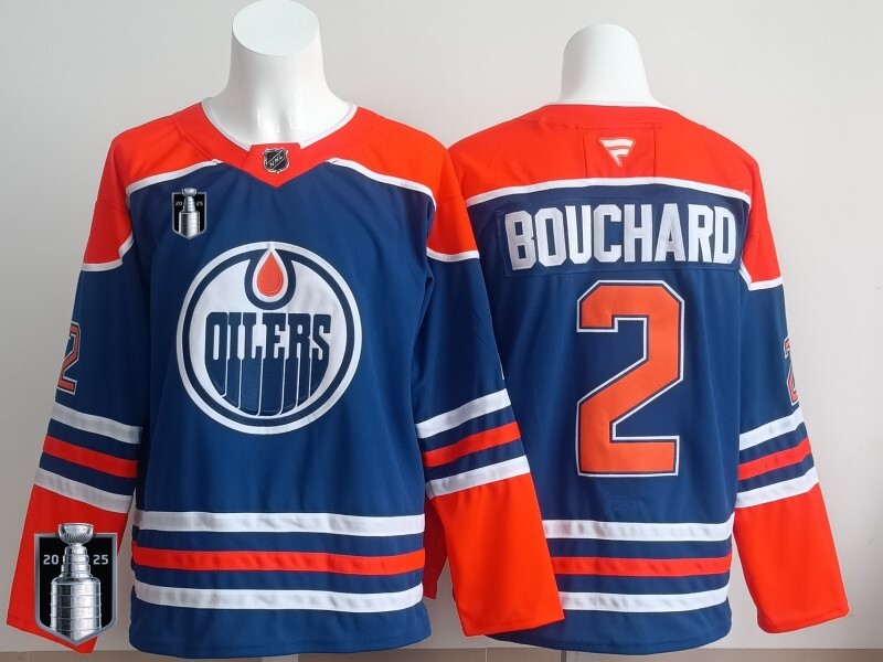 Edmonton Oilers #2 Evan Bouchard Oilers Champion Edition Style 4 Hockey Jersey hockey jersey product view 1