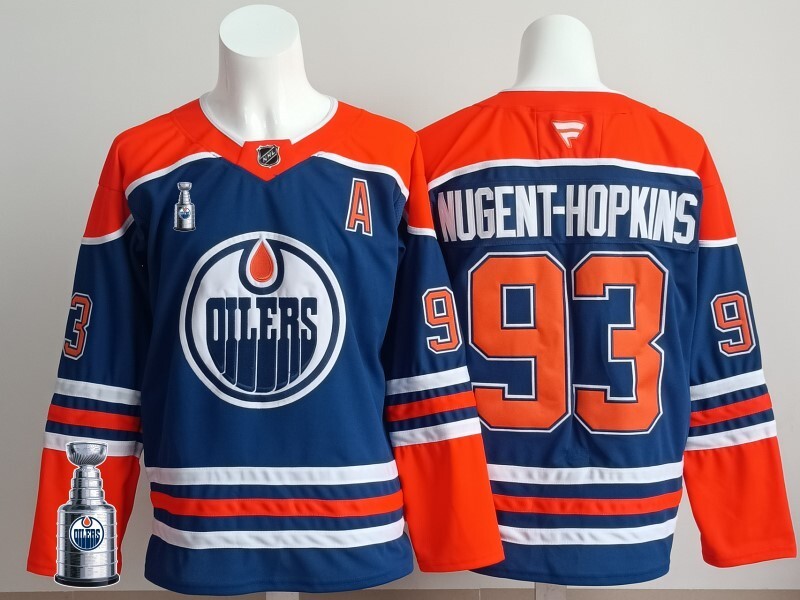 Edmonton Oilers #93 Ryan Nugent-Hopkins Oilers Champion Edition Style 6 Hockey Jersey hockey jersey product view 1