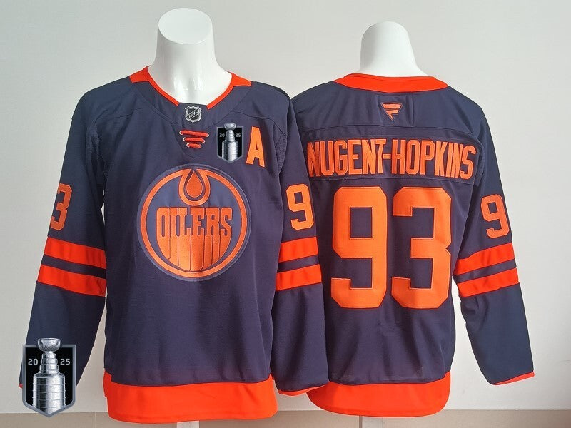 Edmonton Oilers #93 Ryan Nugent-Hopkins Oilers Champion Edition Style 8 Hockey Jersey hockey jersey product view 1