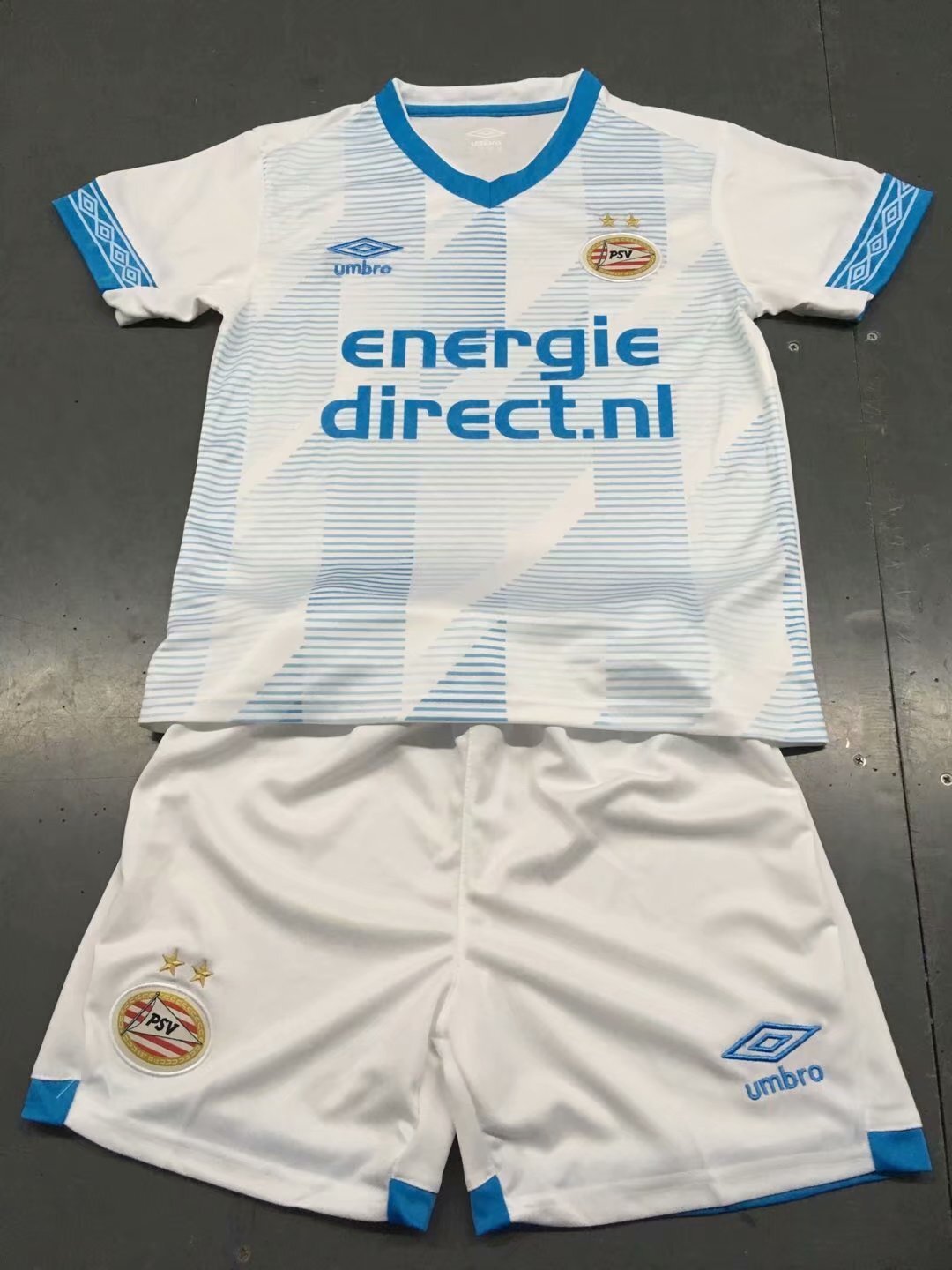 Eindhoven away white kids soccer kits Soccer Jersey sports jersey product view 1