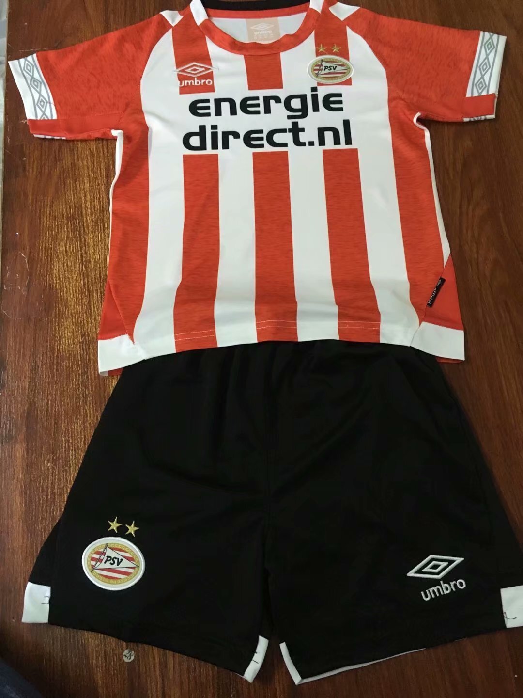 Eindhoven home red and white kids soccer kits Soccer Jersey sports jersey product view 1