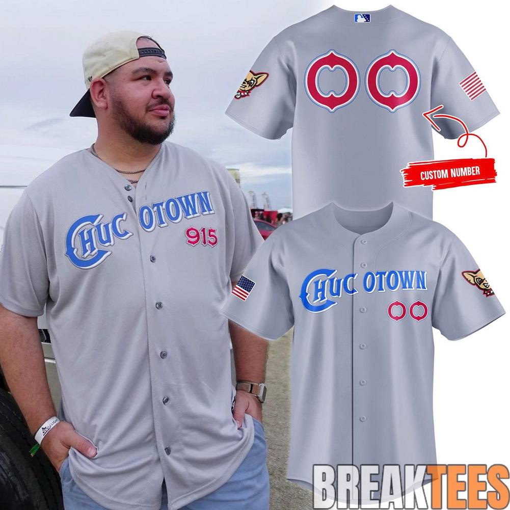 El Paso Chihuahuas Chucotown Custom Baseball Jersey baseball jersey product view 1