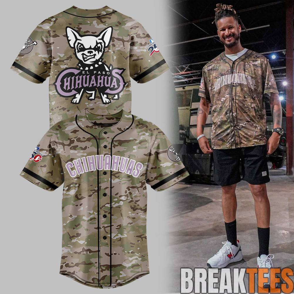 El Paso Chihuahuas x Military Appreciation Night Camo Jersey Unisex T-shirt, Sweatshirt, Hoodie, Long Sleeve Tee - T-Shirt, Sweatshirt, Hoodie