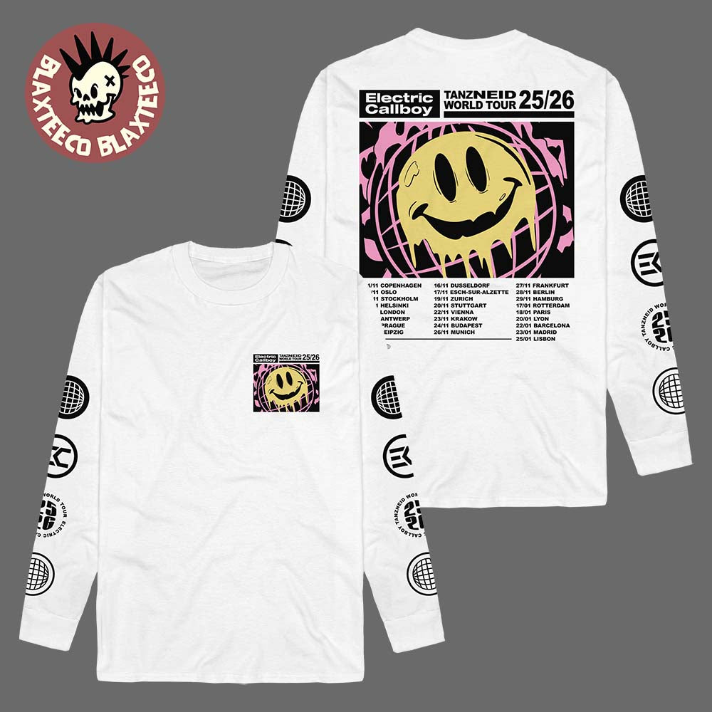 Electric Callboy Tanzneid World Tour 2025 2026 Dripping Smile Hoodie Unisex T-shirt, Sweatshirt, Hoodie, Long Sleeve Tee - T-Shirt, Sweatshirt, Hoodie