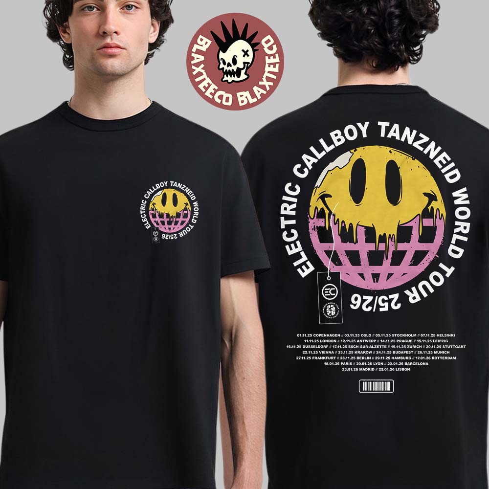 Electric Callboy Tanzneid World Tour 2025 2026 Globe T-Shirt Unisex T-shirt, Sweatshirt, Hoodie, Long Sleeve Tee - T-Shirt, Sweatshirt, Hoodie