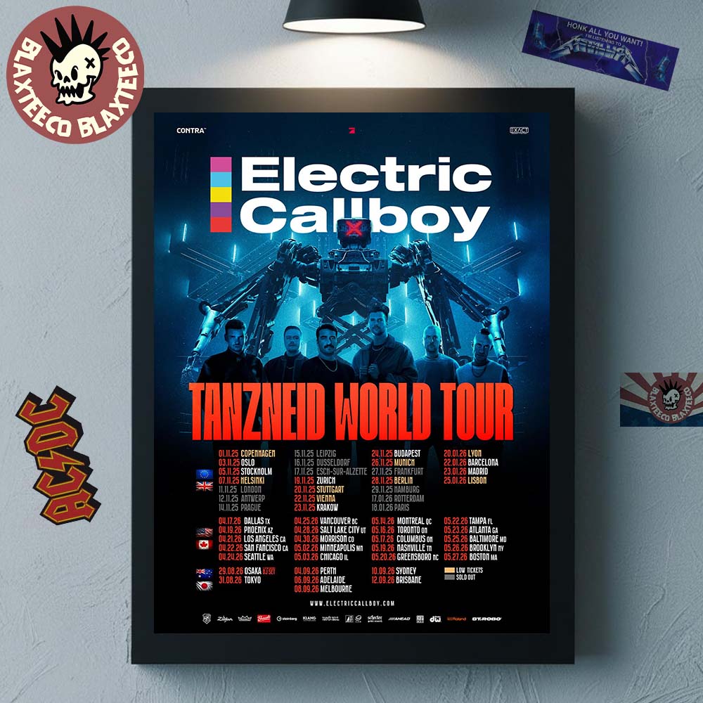 Electric Callboy Tanzneid World Tour 2025 2026 USA Canada Japan And Australia Schedule Dates Decor Poster Canvas - T-Shirt, Sweatshirt, Hoodie