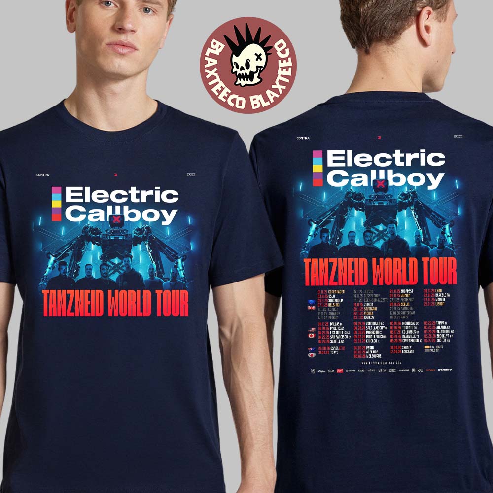 Electric Callboy Tanzneid World Tour 2025 2026 USA Canada Japan And Australia Schedule Dates Two Sided T-Shirt - T-Shirt, Sweatshirt, Hoodie
