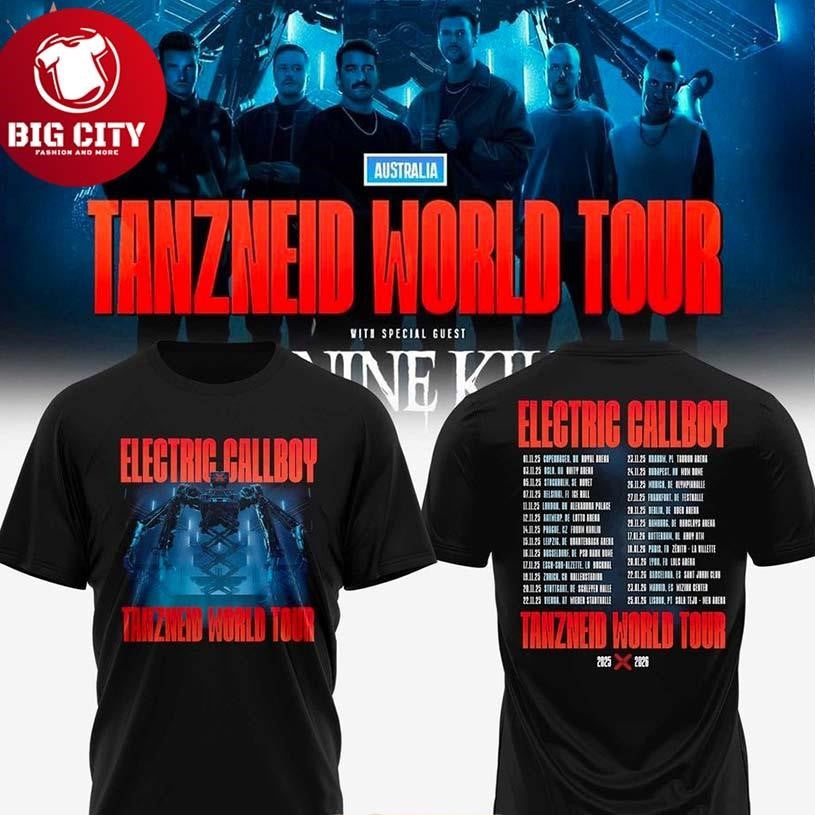 Electric Callboy Tanzneid World Tour Two Sided Shirt Unisex T-shirt, Sweatshirt, Hoodie, Long Sleeve Tee - T-Shirt, Sweatshirt, Hoodie