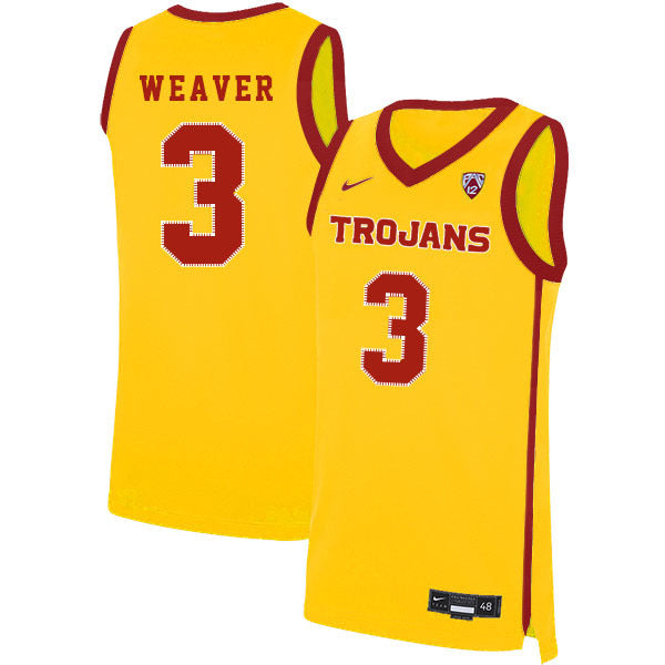 Elijah Weaver 3 Yellow College Football Jersey football jersey product view 1