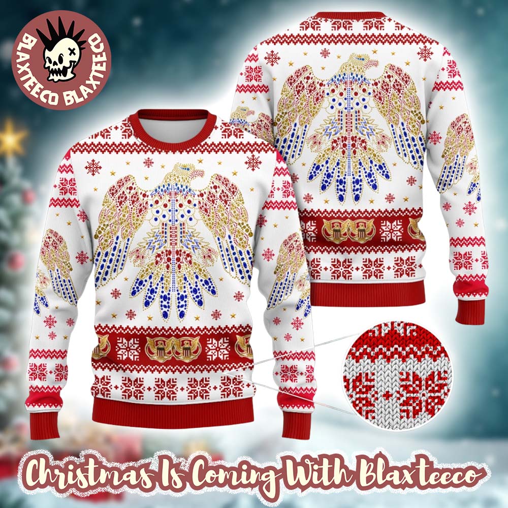 Elvis Presley Aloha American Eagle Jumpsuit Inspired Holiday Knitted Ugly Christmas Sweater - T-Shirt, Sweatshirt, Hoodie