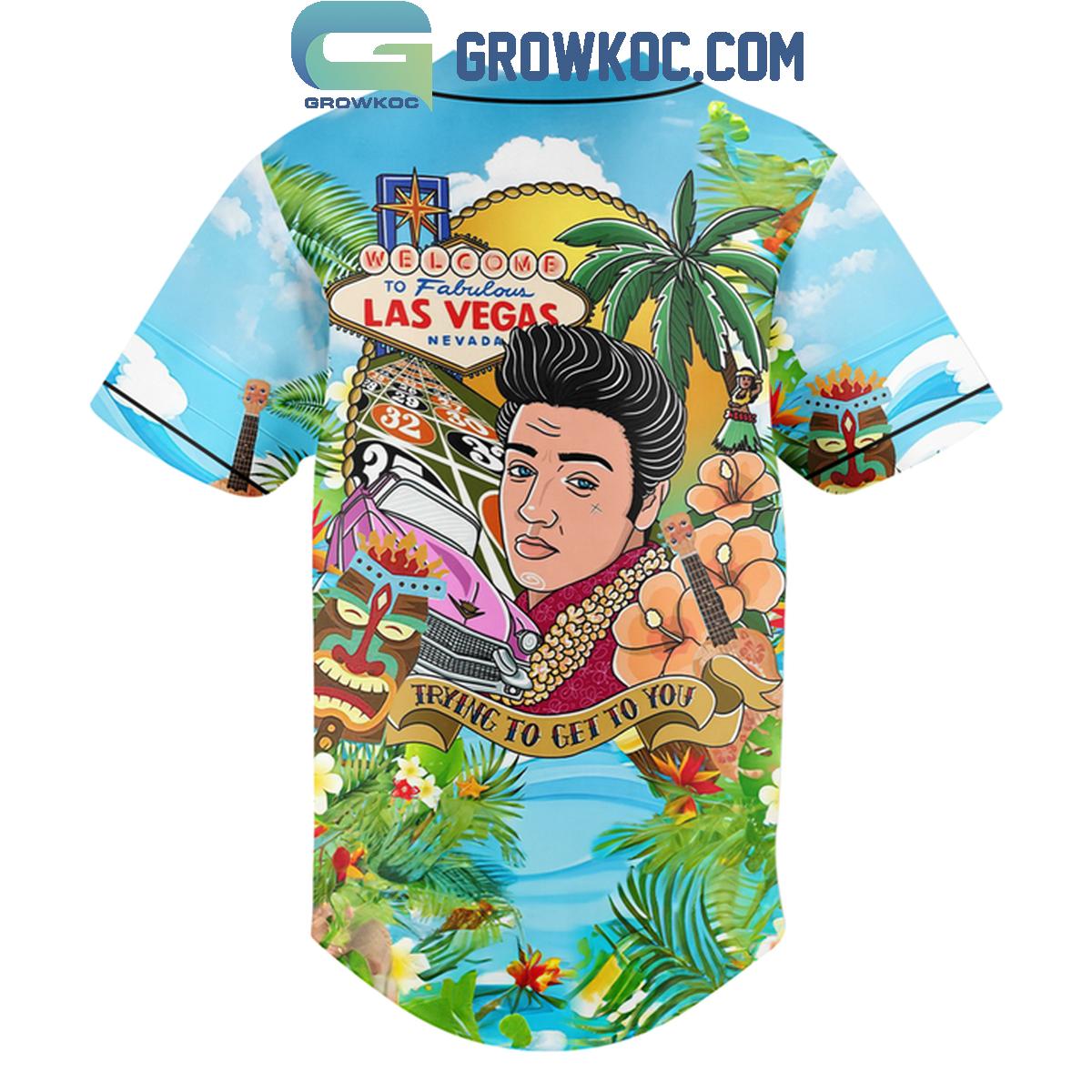Elvis Presley Aloha Blue Hawaii Fan Personalized Baseball Jersey baseball jersey product view 3