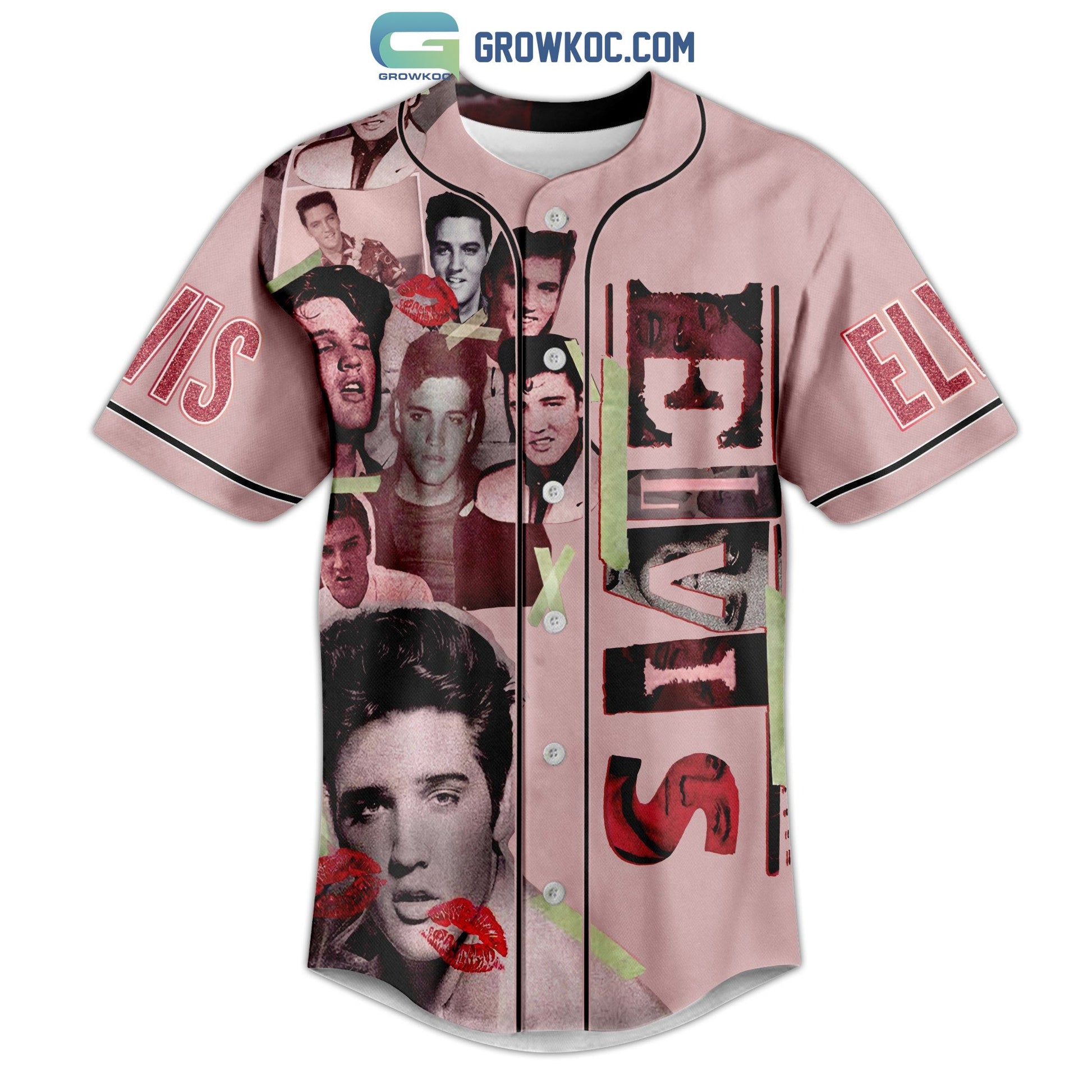 Elvis Presley El Rey Que Revoluciono El Rock Baseball Jersey baseball jersey product view 2