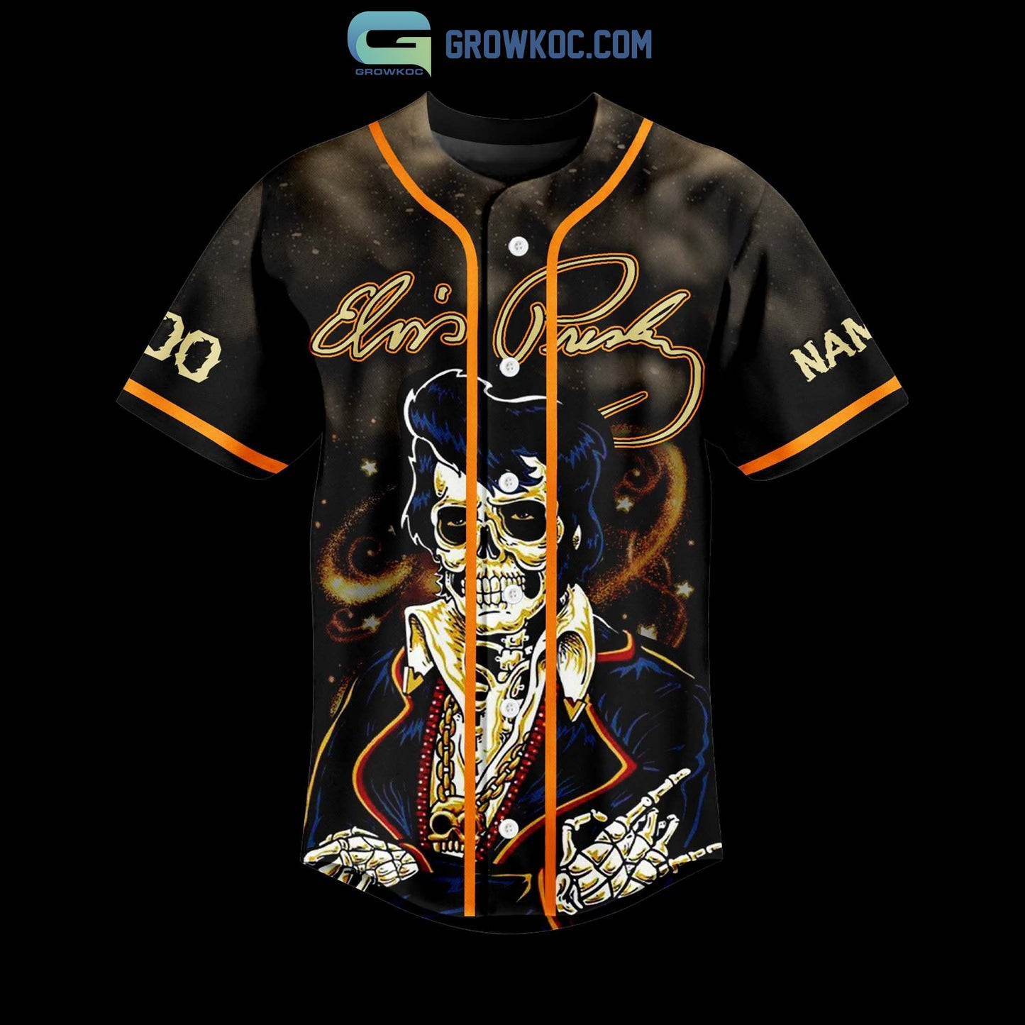 Elvis Presley I Look Like An Angel But I’m The Devil In Disguise Personalized Baseball Jersey baseball jersey product view 2