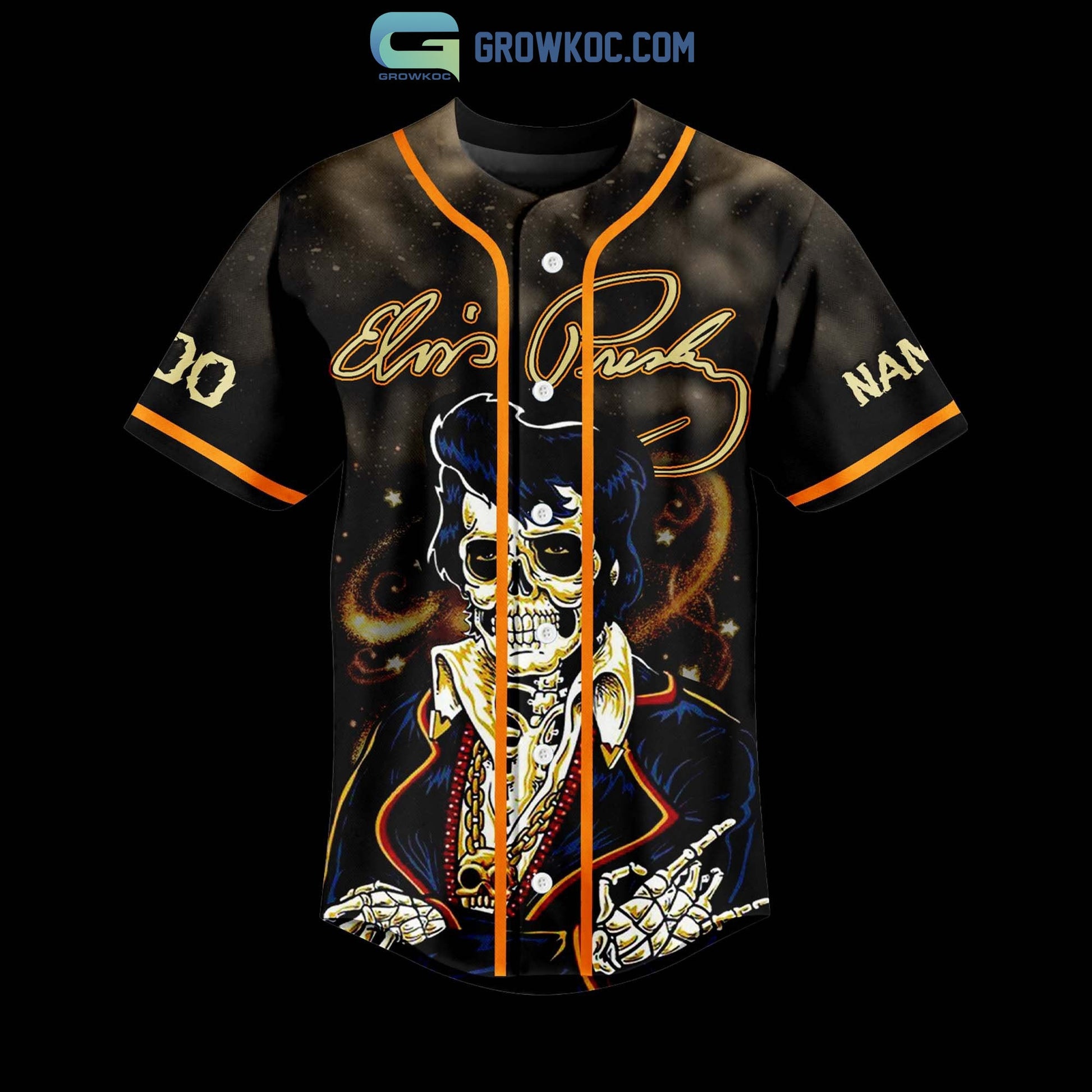 Elvis Presley I Look Like An Angel But I’m The Devil In Disguise Personalized Baseball Jersey baseball jersey product view 2