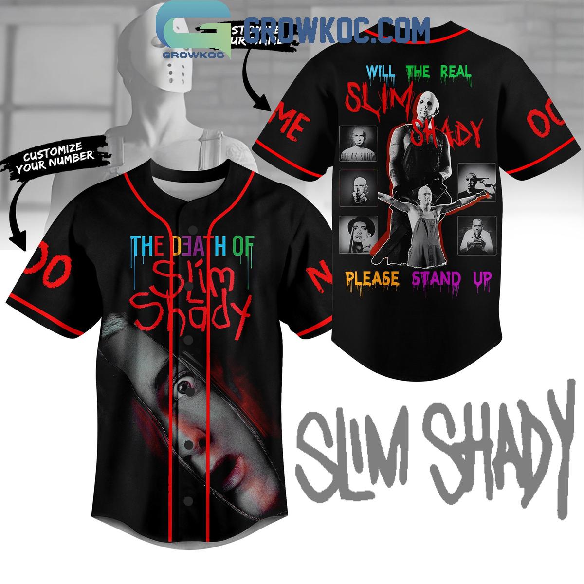 Eminem Real Slim Shady Please Stand Up Personalized Baseball Jersey baseball jersey product view 1