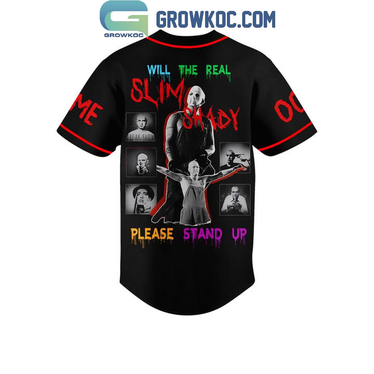 Eminem Real Slim Shady Please Stand Up Personalized Baseball Jersey baseball jersey product view 3