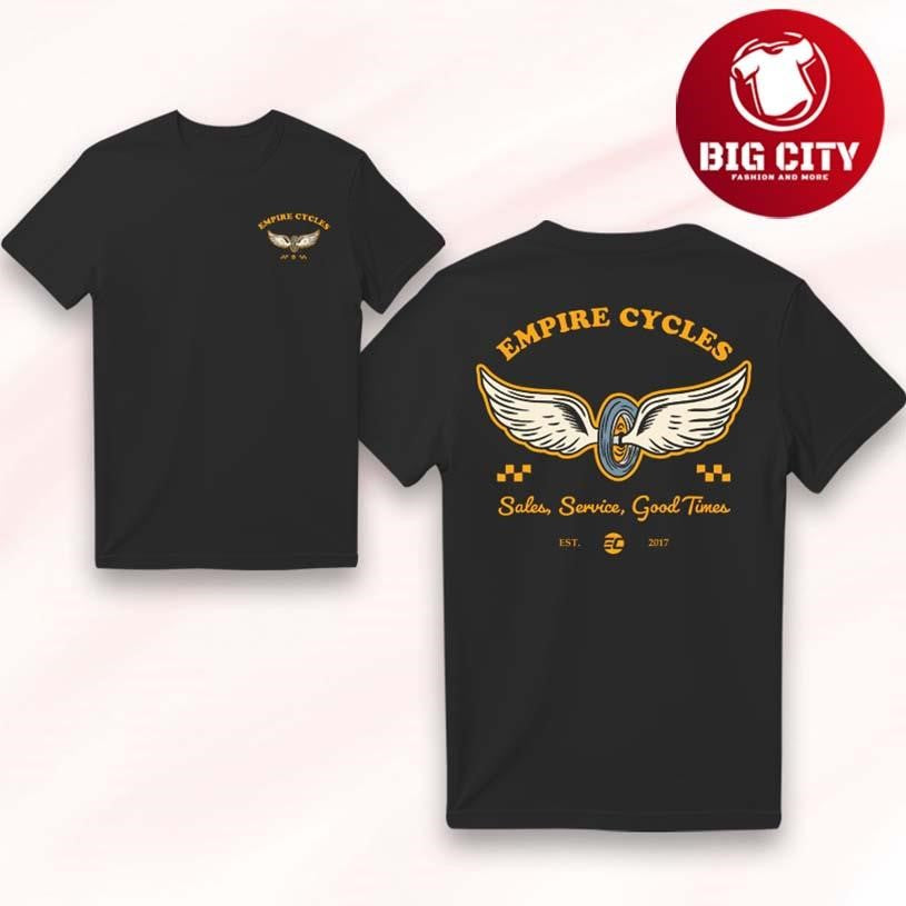 Empire Cycles Winged Wheel Two Sided Shirt Unisex T-shirt, Sweatshirt, Hoodie, Long Sleeve Tee - T-Shirt, Sweatshirt, Hoodie