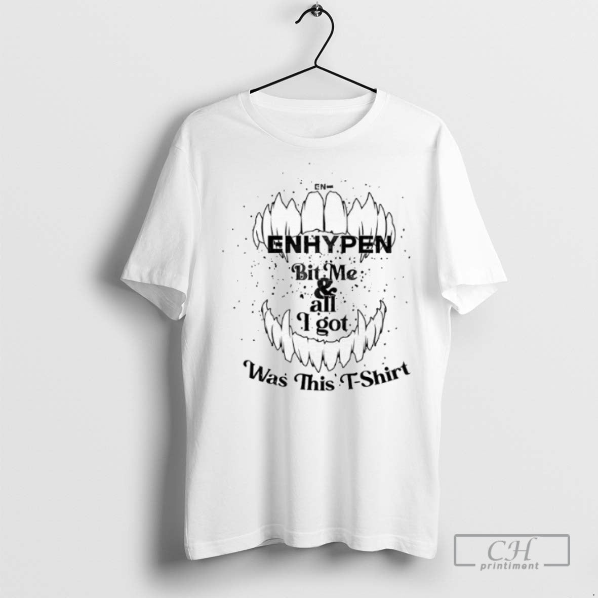 En Enhypen Bit Me All I Got Was This T Shirts Unisex T-shirt, Sweatshirt, Hoodie, Long Sleeve Tee - T-Shirt, Sweatshirt, Hoodie