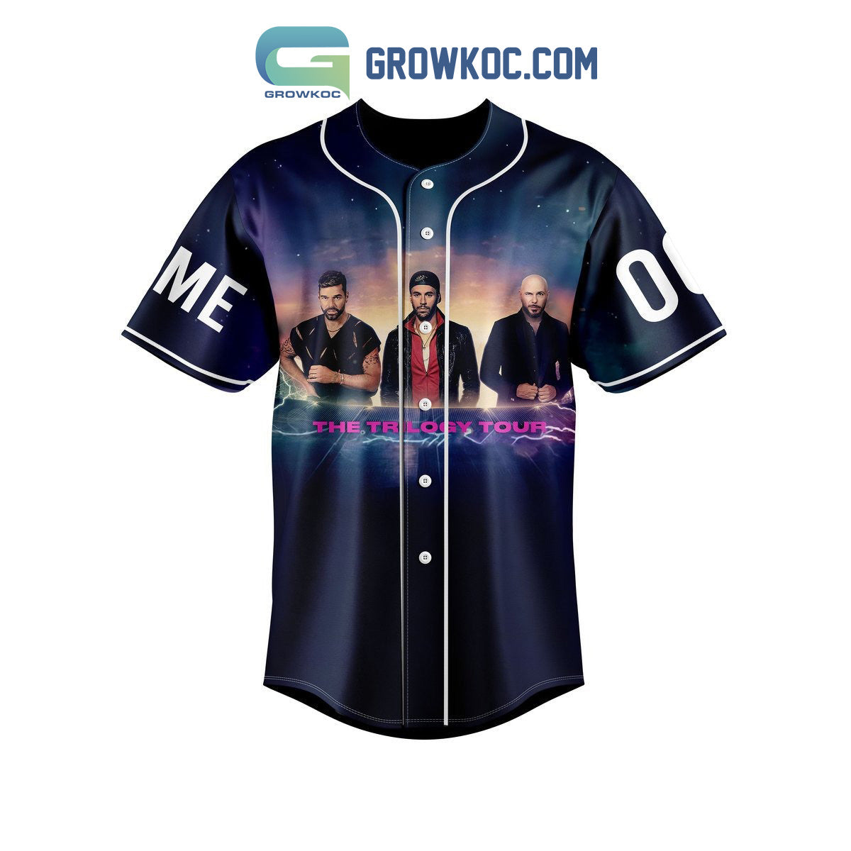 Enrique Iglesias Pitbull Ricky Tour 2024 Personalized Baseball Jersey baseball jersey product view 2