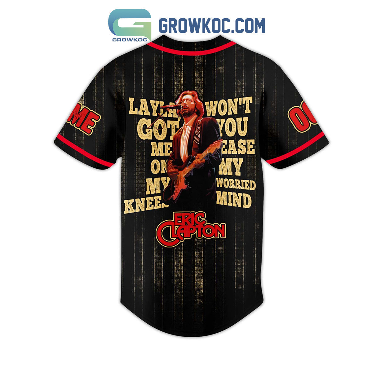 Eric Clapton Layla You Got Me On My Knees Personalized Baseball Jersey baseball jersey product view 3